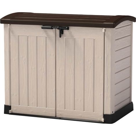 Keter – Boîte à outils en résine STORE IT OUT Arc – Volume 1,2 m³ – Résistant aux intempéries et UV – Pour 2 poubelles jusqu'à 240L (1/6)