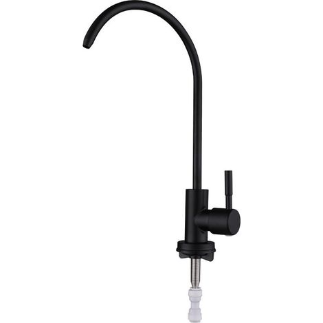 Robinet de filtre à eau de cuisine en acier inoxydable, adapté à la plupart des systèmes d'osmose inverse ou de filtration d'eau, robinet d'eau potable d'évier de bar de cuisine (1/5)