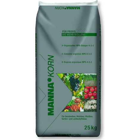 Manna Korn Dünger 4-3-2 organischer Universaldünger 25 kg Hühnerdung