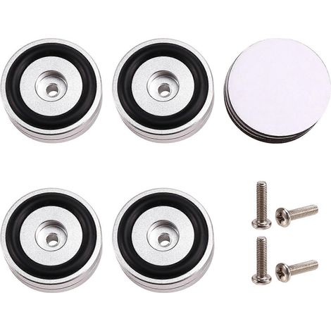 pieds isolants pour platine vinyle HiFi, supports d'enceintes argentés -- (1/5)