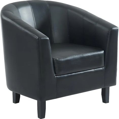 Poltrona cabriolet in Similpelle Nero - CRISTOBAL II