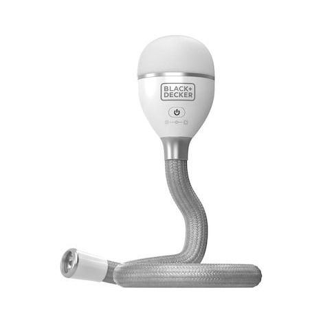 Lampe serpent 2 en 1 - BLACK&DECKER - BDCFSL01-XJ - 3,5V - 150/50-500 lumen - Corps flexible