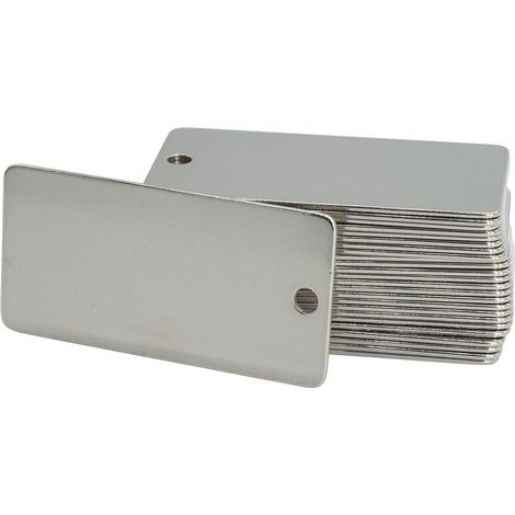 ING 50 pièces - Argent - 5025 mm - Acier inoxydable - Étiquette végétale (1/5)