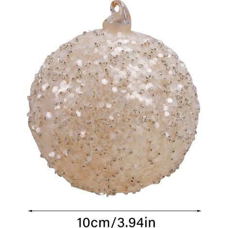 Boule de Noël à paillettes, décoration suspendue en verre pour mariage, fête et festival (1/5)