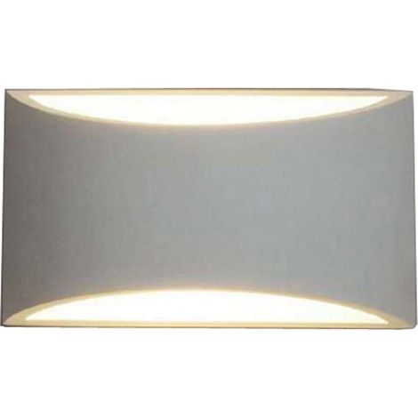 Appliques Murales Interieur,Blanc Lampe Murale LED 7W Blanc Chaud Moderne Applique Murale en Plâtre pour Chambre Maison Couloir Salon (G9 LED ampoule Inclure) [Classe énergétique A+] (1/5)