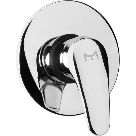 Miscelatore doccia da parete europa ad incasso ottone colore cromato bagno (1/3)