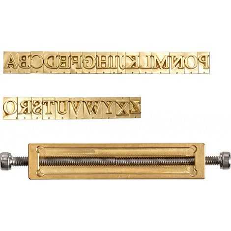 Mophorn Sellos de Letras para Cuero, Juego de 26 Piezas para Estampado en Papel, Madera y Plástico, Compatibles con Máquinas Troqueladoras, Alfabeto A-Z, Kit Completo de Accesorios (1/5)