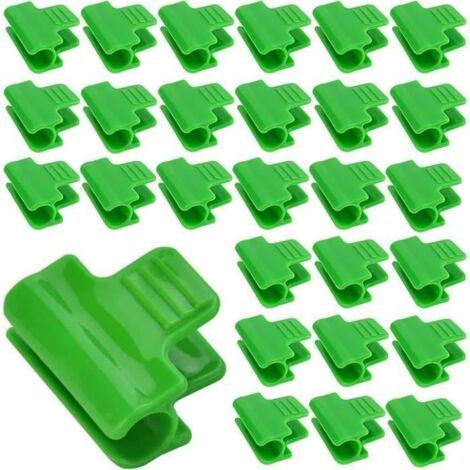 Gewächshausclips – 30er-Pack – Kunststoff – Durchmesser 16 mm – Grün (1/5)