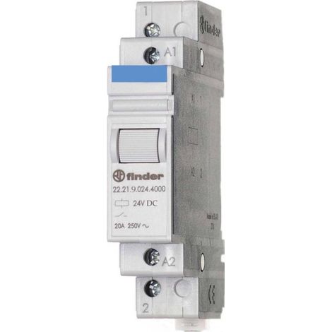 Finder 22.21.9.024.4000 Relè industriale Tensione nom.: 24 V/DC Corrente di commut. max.: 20 A 1 NA 1 pz. (1/5)