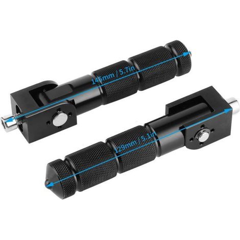 Repose-Pieds - Aluminium - Universel M8 - Pliable 90 Degres - Pour Moto Velo Scooter - 2 Pieces (1/5)
