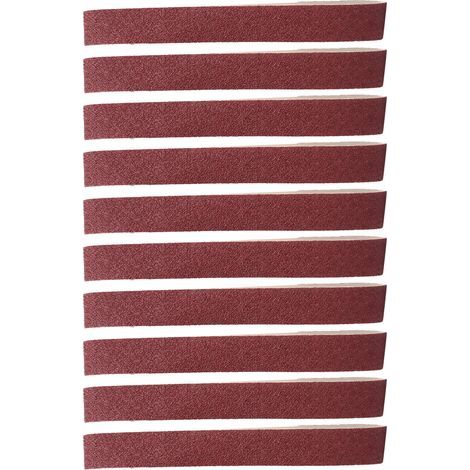 Bandes abrasives 528 x 30 mm grain 60 lot de 10 en alumine haute performance pour ponceuse à bande bois et métaux (1/5)