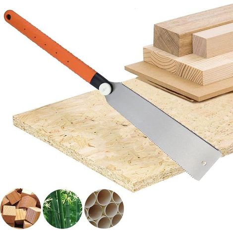 QAZQA Scie à Coupe Fine, Scie à Main SK-5 à Double Tranchant, scie à tirer, scie à main pour élagage de jardin, bois, outils de travail du bois (1/5)