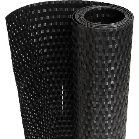 Maison Exclusive - Paravento da Balcone Nero 300x90 cm in Polyrattan