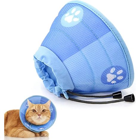 Collier cervical pour chat réglable après chirurgie et blessure taille L collier de contention souple pour animal
