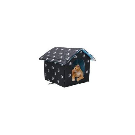 Paryou – Niche extérieure pour chat 40 x 35 x 38 cm – Tissu Oxford imperméable – Doublure en éponge – Abri pour chats sauvages et errants (1/5)