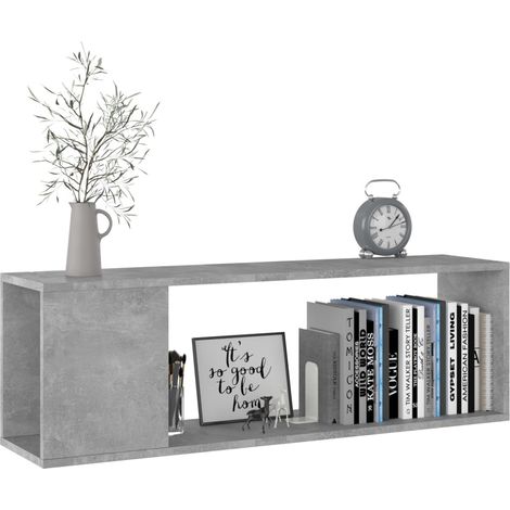 Meuble TV Gris béton 100x24x32 (1/5)