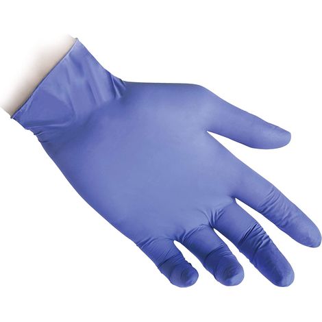 Reflexx R76 Guanti Nitrile No Polvere 100% Latex Free 3.5gr Cat.3 100 Pezzi XS (1/3)
