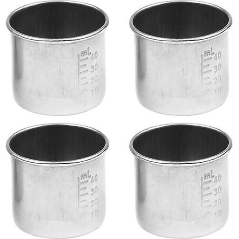 Lot de 4 gobelets doseurs multifonctions pour pilules, pratiques et gradués.-5.00X5.00X4.00CM-Silver