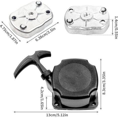 Kit di avviamento per tempra BDD, kit di avviamento per tempra in 2 pezzi per tosaerba, per tosaerba con motore a benzina 40-5, accessori e attrezzi da giardinaggio. (1/4)