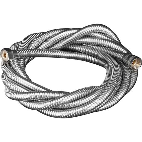 Flexible de douche nylon tressé anti-entortillement 1,5 m gris grande capacité salle de bain