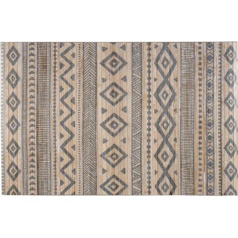 Tappeto Bambu Etnic Bianco-grigio 140X200 (1/4)