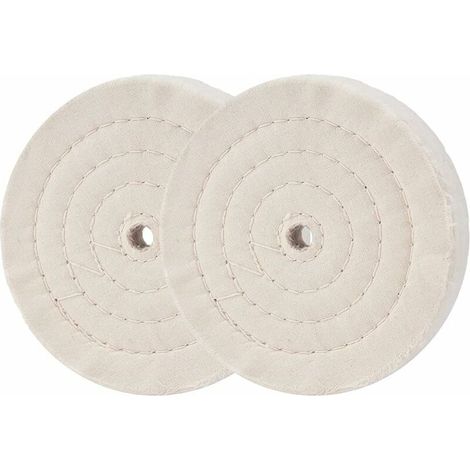 MINKUROW 2er-Pack 6 Zoll (70 Dicke) Polierscheiben für Schleifbock, Baumwoll-Spiegeleffekt