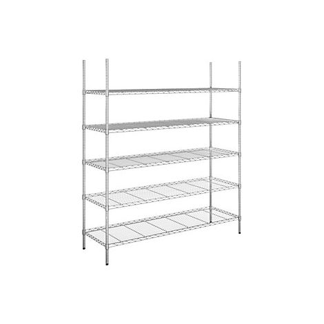 kaiserkraft  Scaffale grigliato in filo d'acciaio  cromato 