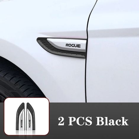 (2 autocollants noirs pour portières de voiture) Autocollants de protection latéraux en résine ABS pour carrosserie, compatibles avec Nissan NV200, Qashqai, Rogue et Sentra. (1/4)