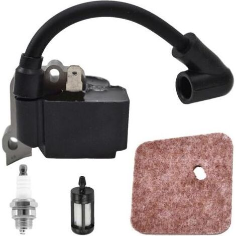 Lot de 2 bobines d'allumage compatibles avec débroussailleuses FS38, FS45, FS46, FS55, FC55, HL45, HS45 et KM55, remplace 4140 400 1308. (1/5)