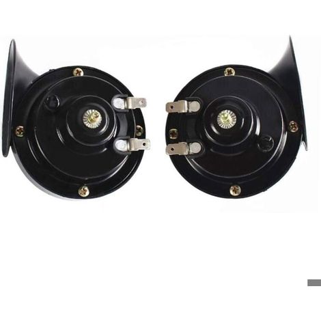 Klaxon voiture 12V universel 300dB noir -Nosheir- Train/corne de brume, pour auto/camion/moto/bateau (1/3)
