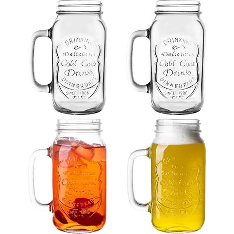 Verres à Bulles Verres à Boire avec Anse Design Floraux Relief Verres à Eau pour Cocktail Limonade Bière Whisky Café (1/5)