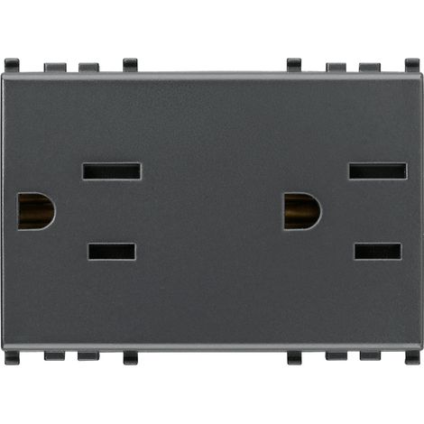 VIMAR - 20243 2 SICURY 2P+T 15A Prises USA+SASO, grises