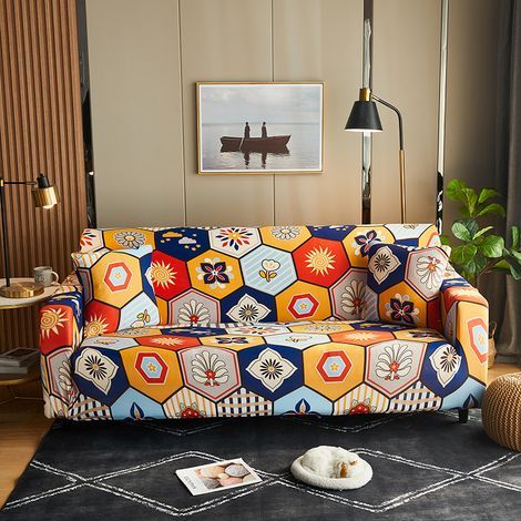 1 stretch sofa cover - European style sofa cover, non-slip sofa cover, three seater sofa 190-230. (1/3)
