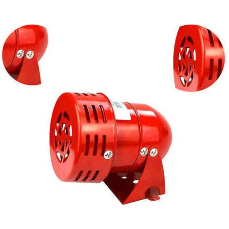 Sirène alarme 220V puissante sirène extérieure alarme 120dB rouge moteur fil Sirne métal corne industrie bateau alarme Ruikalucky (1/5)