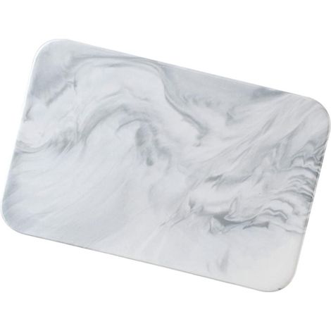 Planche à Découper Effet Marbre Lisse Plateau de Service en Céramique Accessoire Cuisine Sûr pour Légumes et Viande pour Cuisines Familiales et Restaurants (1/5)