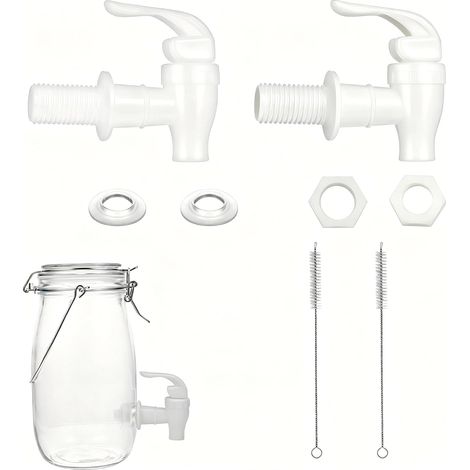 2 Pièces Robinet d'eau en Plastique Robinet De Seau Distributeur De Boissons Robinet d'eau De Rechange pour FûT De BièRe Jus Fontaine à Boire (1/5)