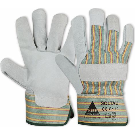 GANTS DE PROTECTION HASE GLOVES Cuir croûte, EN 388, EN 420, Taille 11