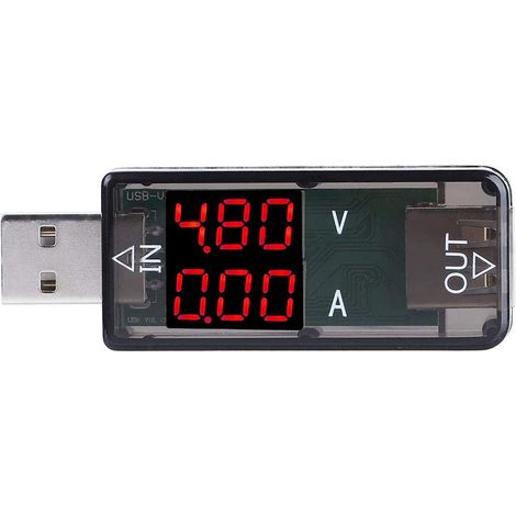 Tester USB multifunzione – 3,2-1 V - 3 A – Voltmetro/Amperometro – Precisione 1%