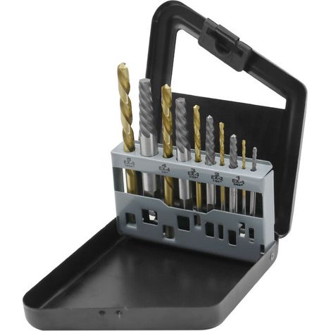 SHINING HOUSE 10 Stück Kobalt-Schraubenausdreher für die linke Hand mit goldfarbenem Metallgehäuse (1/5)