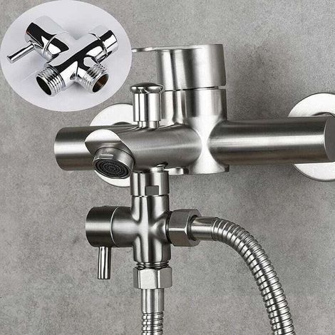 Vanne À Trois Voies Universelle Pour Système De Douche Main Et Fixe WC Salle De Bain (1/3)