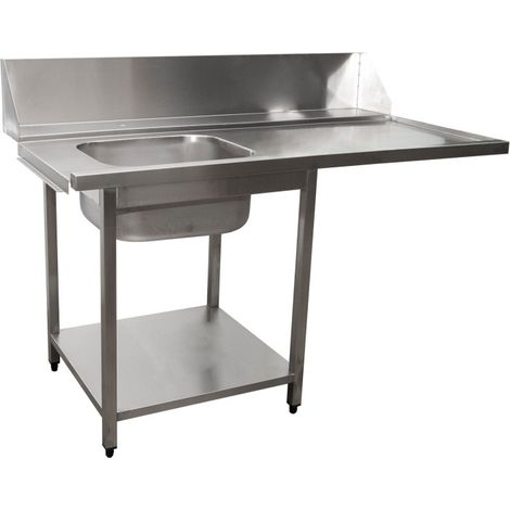 Table Lave-Vaisselle - 1600x821x786mm - 1 Bac Gauche - Guide Panier - Saro