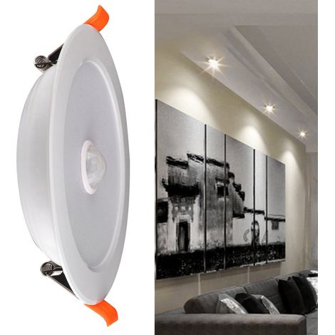 12W AC85‐265V LED-Deckenleuchte mit Bewegungsmelder, Einbauleuchte für den Innenbereich (Reinweiß 6000K) (1/5)