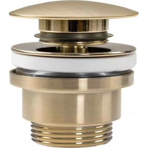 REA BRUSH GOLD UNIVERSAL CLICK-CLACK SINK PLUG (1/3)