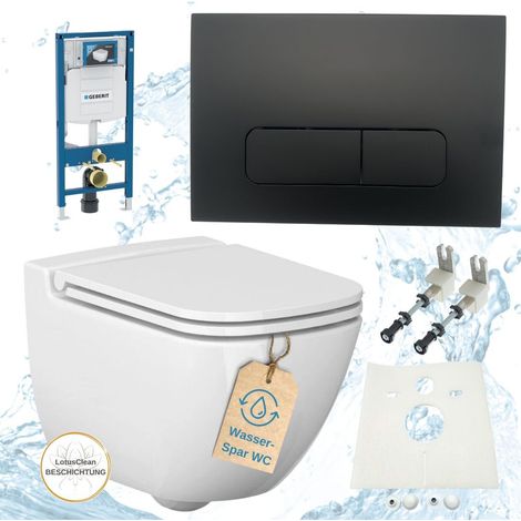 Geberit Vorwandelement Sigma Ference WC Drückerplatte schwarz matt Komplettset (1/5)