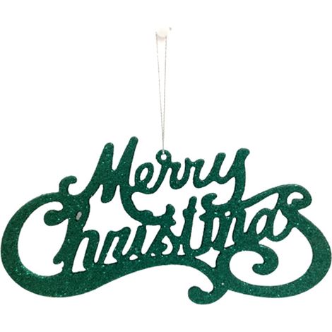 Stück Weihnachtsanhänger mit Glitzerbuchstaben, Baumschmuck, Geschenk, Party, Zuhause (1/5)