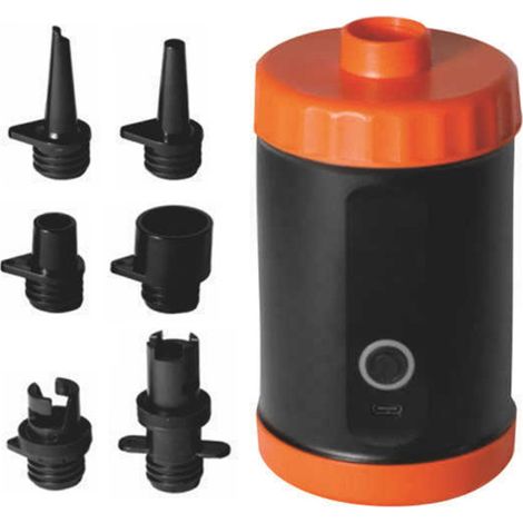 Tragbare elektrische Hochdruck-Luftpumpe für aufblasbare Zelte, wiederaufladbar, 2000 mAh, mit 5 Düsen, für SUP, aufblasbares Sofa, Bett, Schwimmbad, Kajak