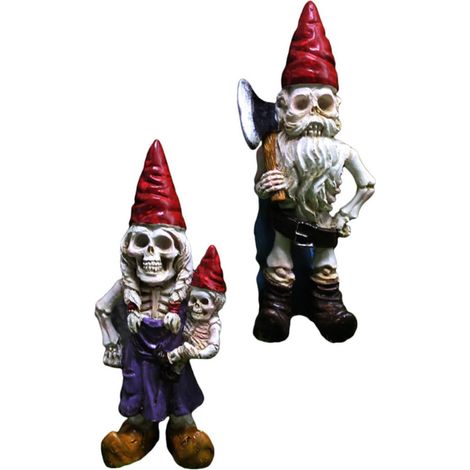 5 Ensembles Lot De 5 Figurines Squelettes Nain pour Aquarium Crâne GNOME Micro Halloween Chien Chaudron Ornements De Pelouse Film d'horreur en Plein Air 2 pièces 5 (1/5)
