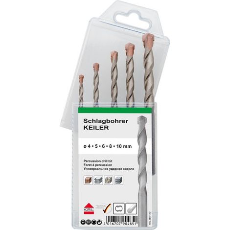 MULTIPACK  BR.PERCUSION KEILER, 5 PCS. 150/4+5+6+8+10 MM