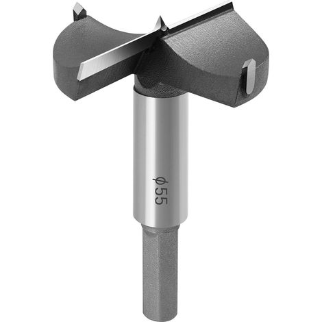 Forstner 55mm Carbide Steel Hole Saw for Making Clean Flat Bottom Holes in Wood, Furniture or Door Hinge Holes (1/5)