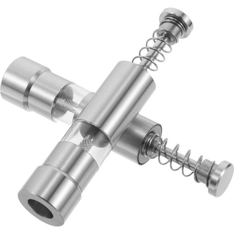 2 moulins à poivre manuels, inox, à bouton-poussoir (1/5)